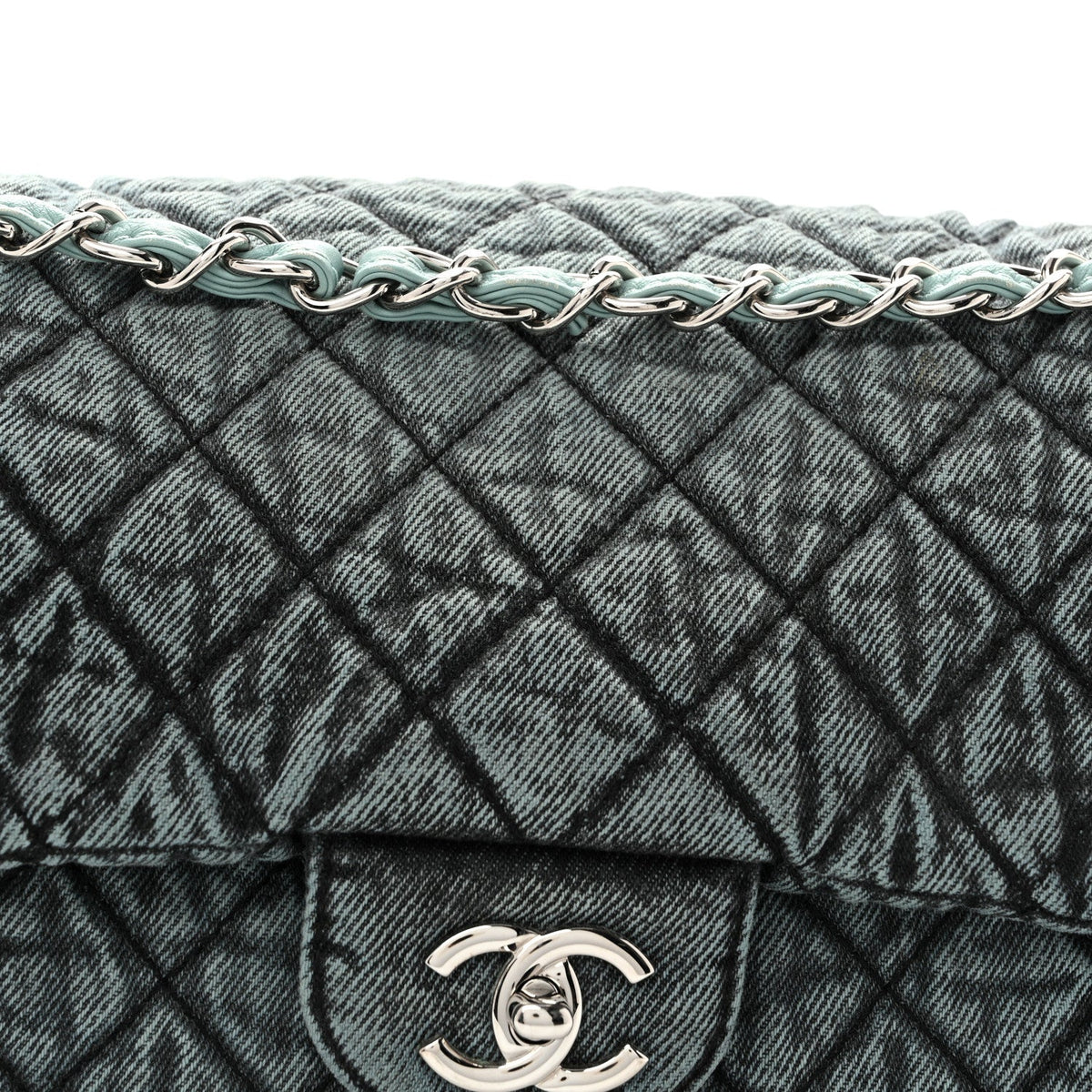 Denim Quilted Denimpression Flap Blue Black