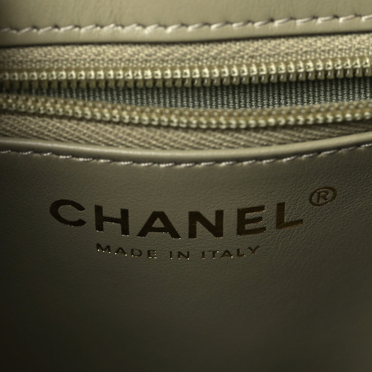 Shiny Aged Calfskin Quilted Nano Kelly Shopper Khaki