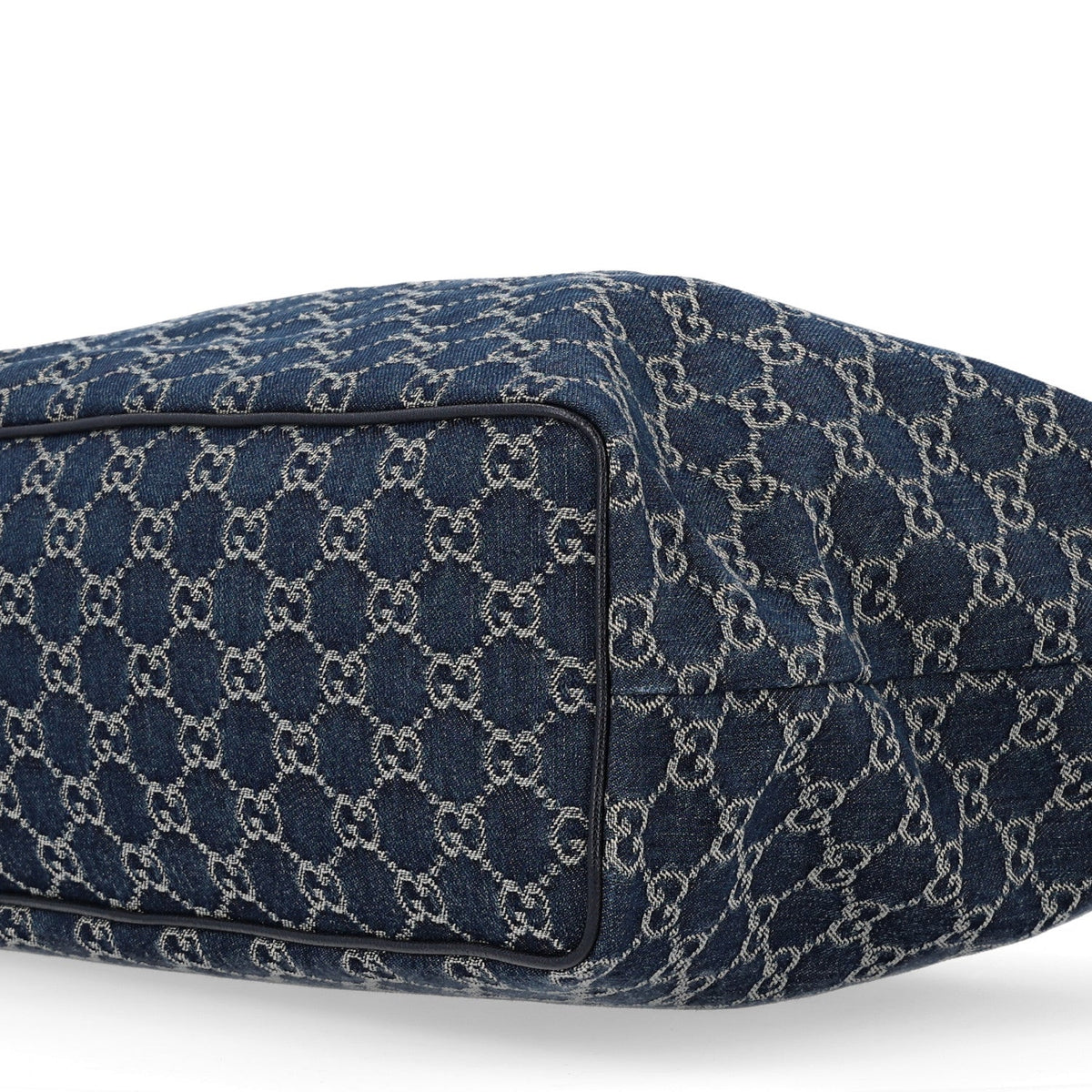 Jacquard Denim GG Monogram Large Tribeca Tote Dark Blue