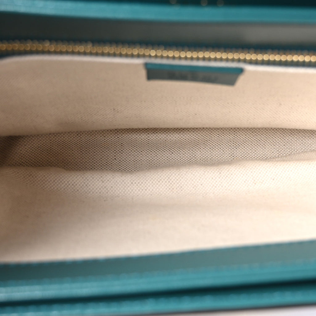 Azalea Calfskin Horsebit 1955 Shoulder Bag Imperial Blue Pavone