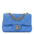 Caviar Quilted Mini Rectangular Sweetheart Flap Black