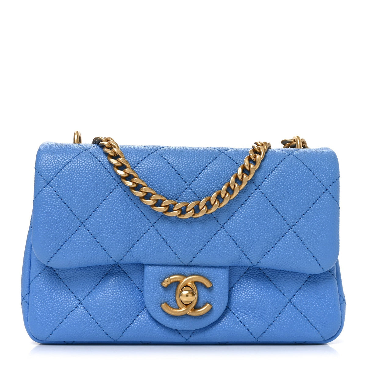 Caviar Quilted Mini Rectangular Sweetheart Flap Black
