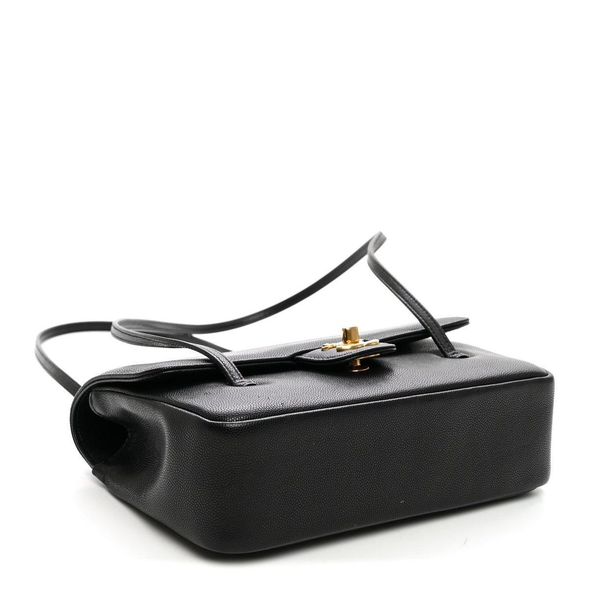 Shiny Caviar Preppy Coco Small Flap Black