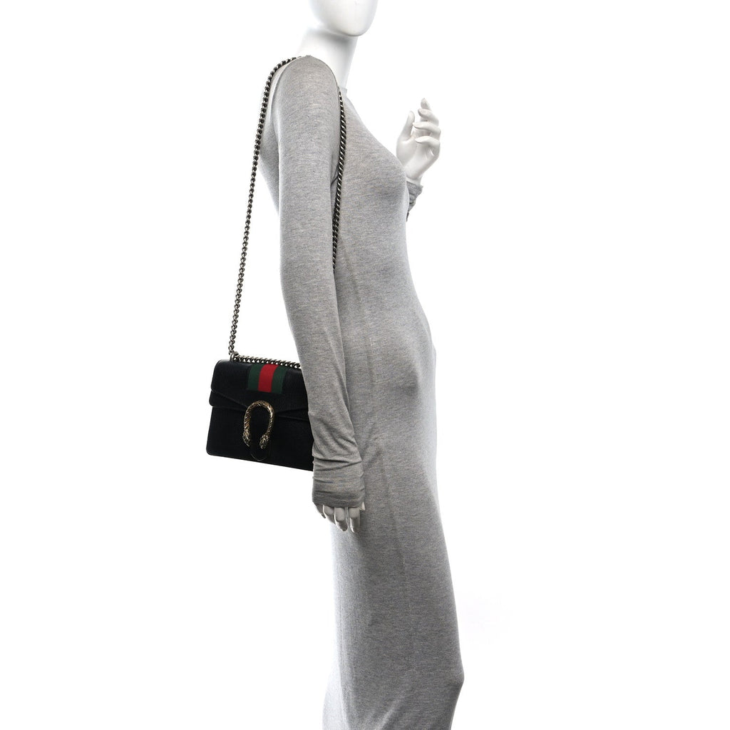 Calfskin Web Mini Dionysus Shoulder Bag Black