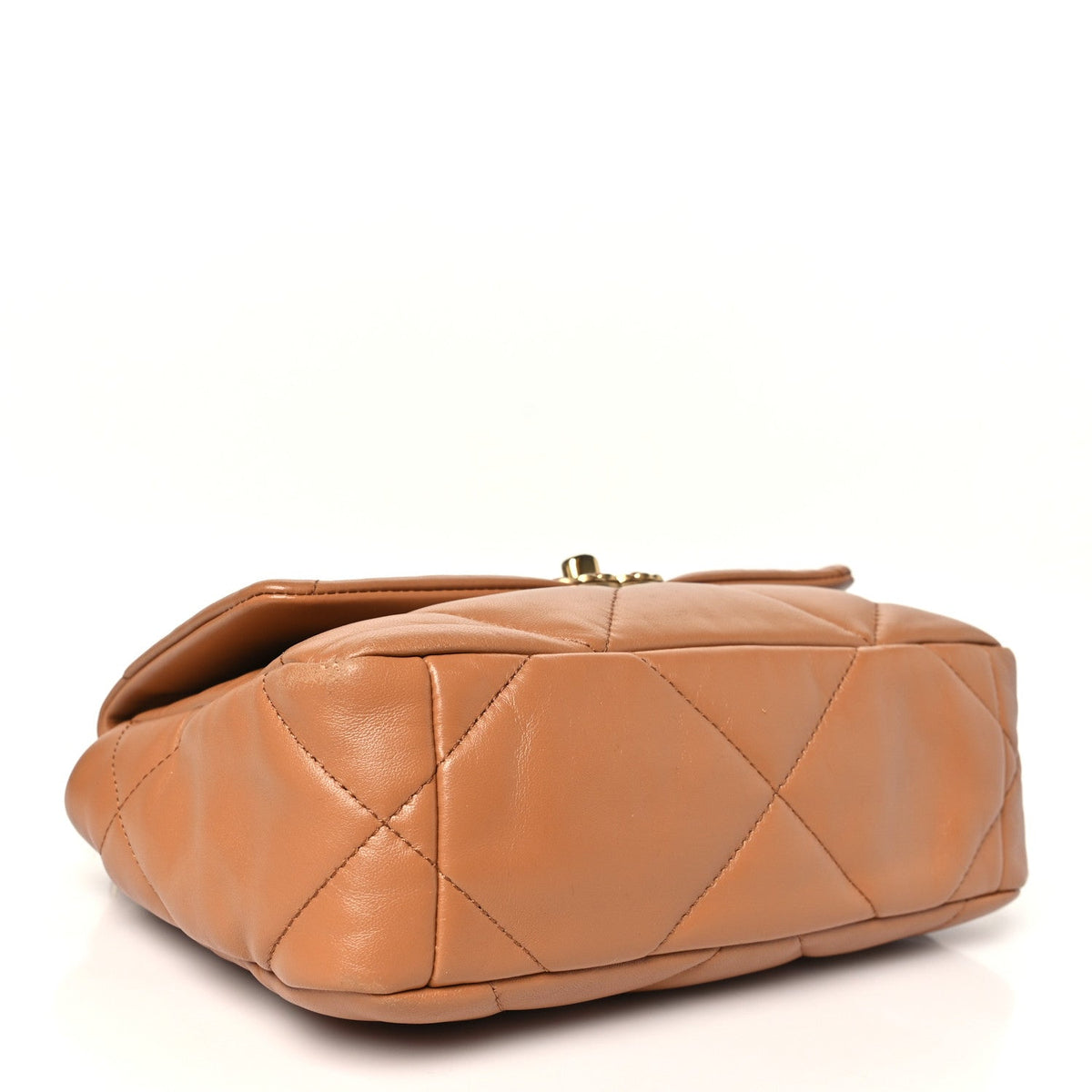 Lambskin Quilted Medium Chanel 19 Flap Brown