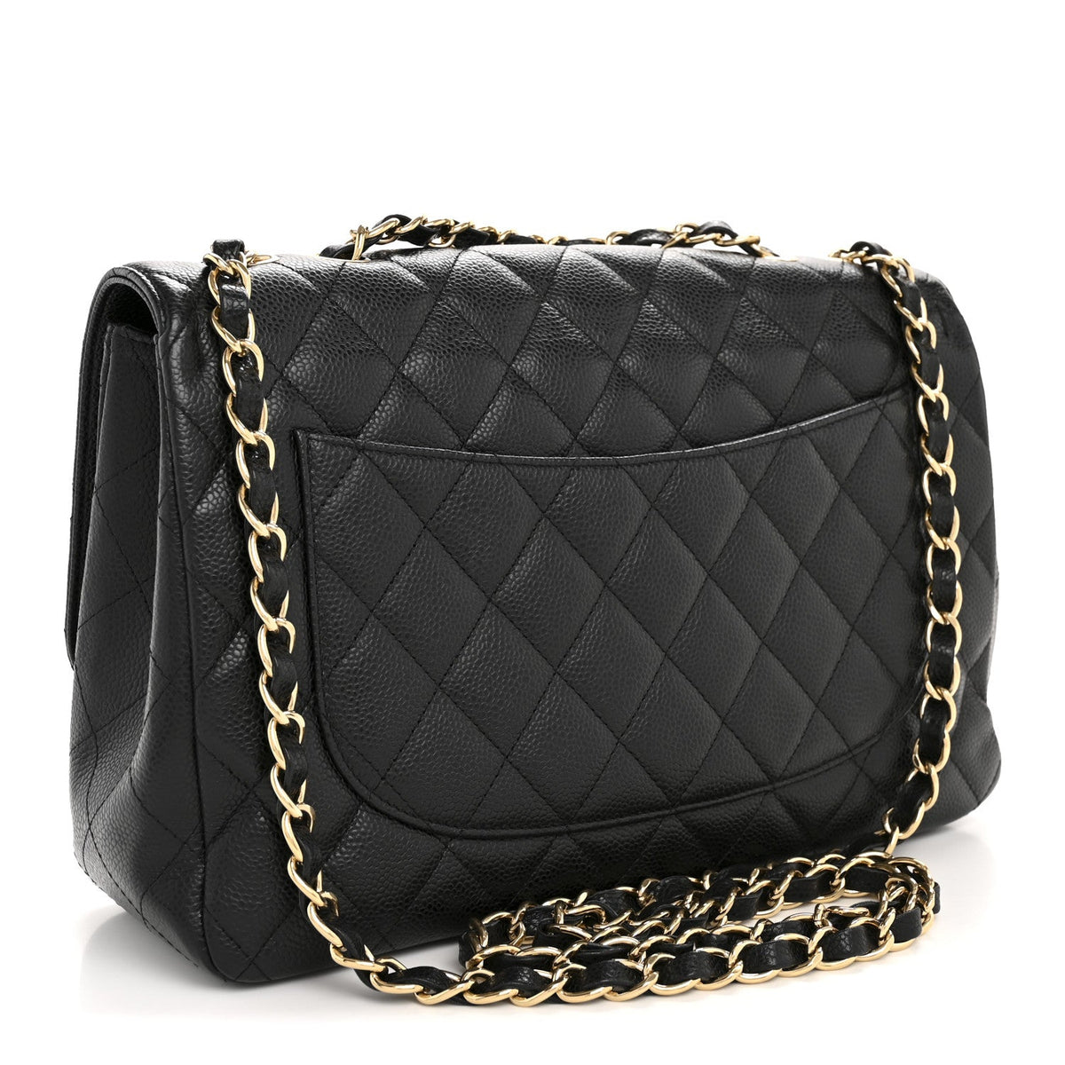 Caviar Quilted Jumbo Single Flap Black