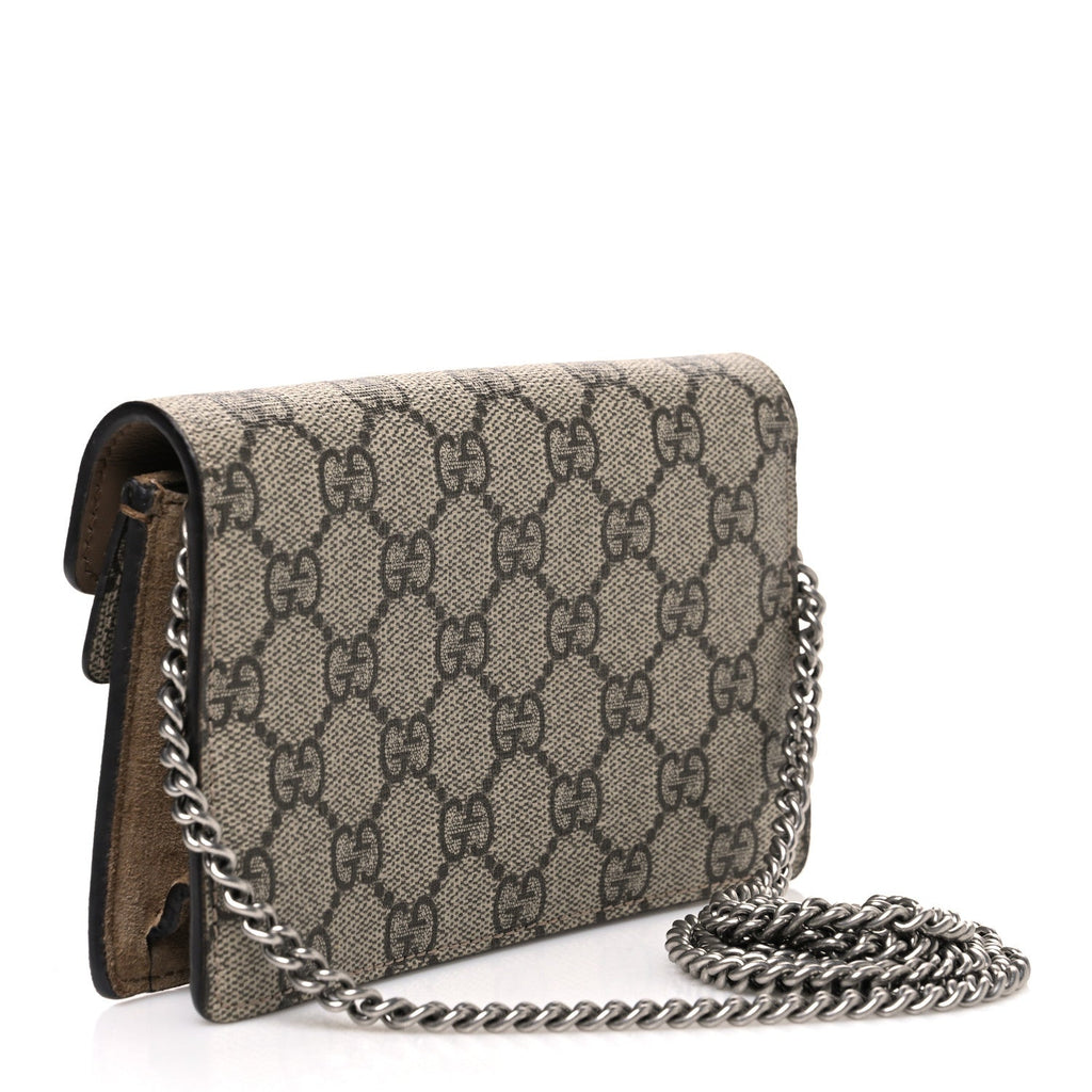 GG Supreme Monogram Super Mini Dionysus Shoulder Bag Taupe