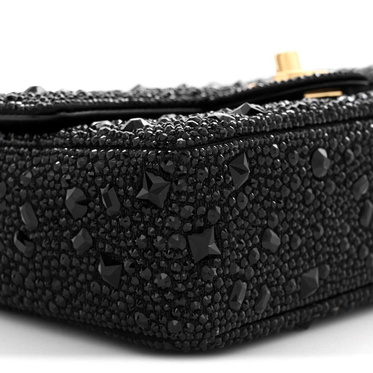 Strass Evening Flap Bag Black