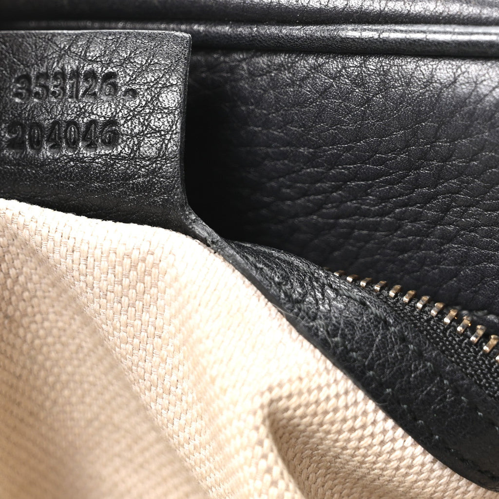 Pebbled Calfskin Medium Soho Bowler Black