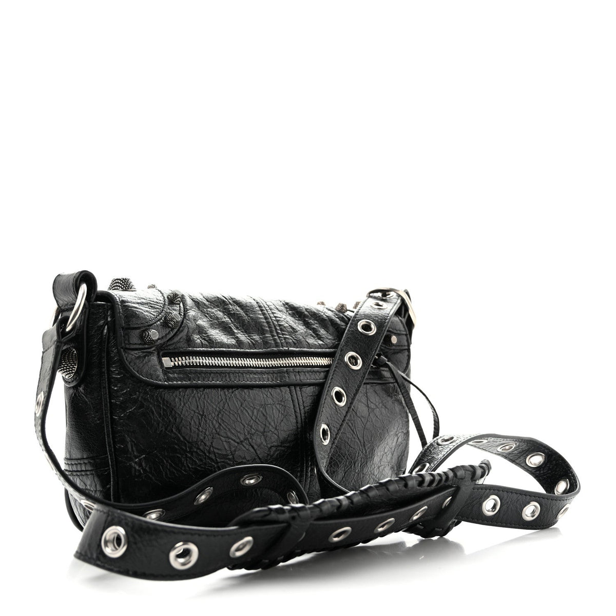 Agneau Arena Lunar New Year Graffiti Logo XS Le Cagole Flap Bag Black