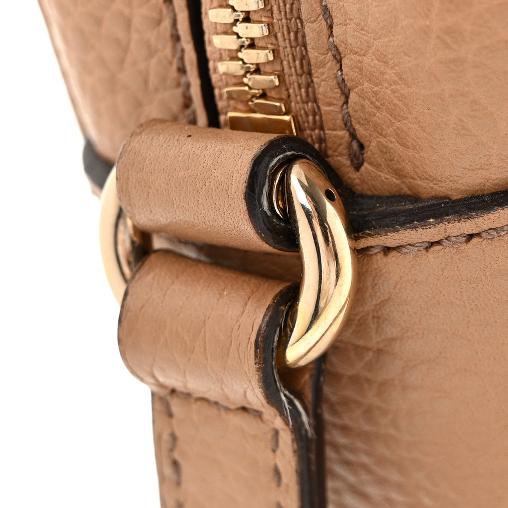 Pebbled Calfskin Small Soho Disco Bag Camelia