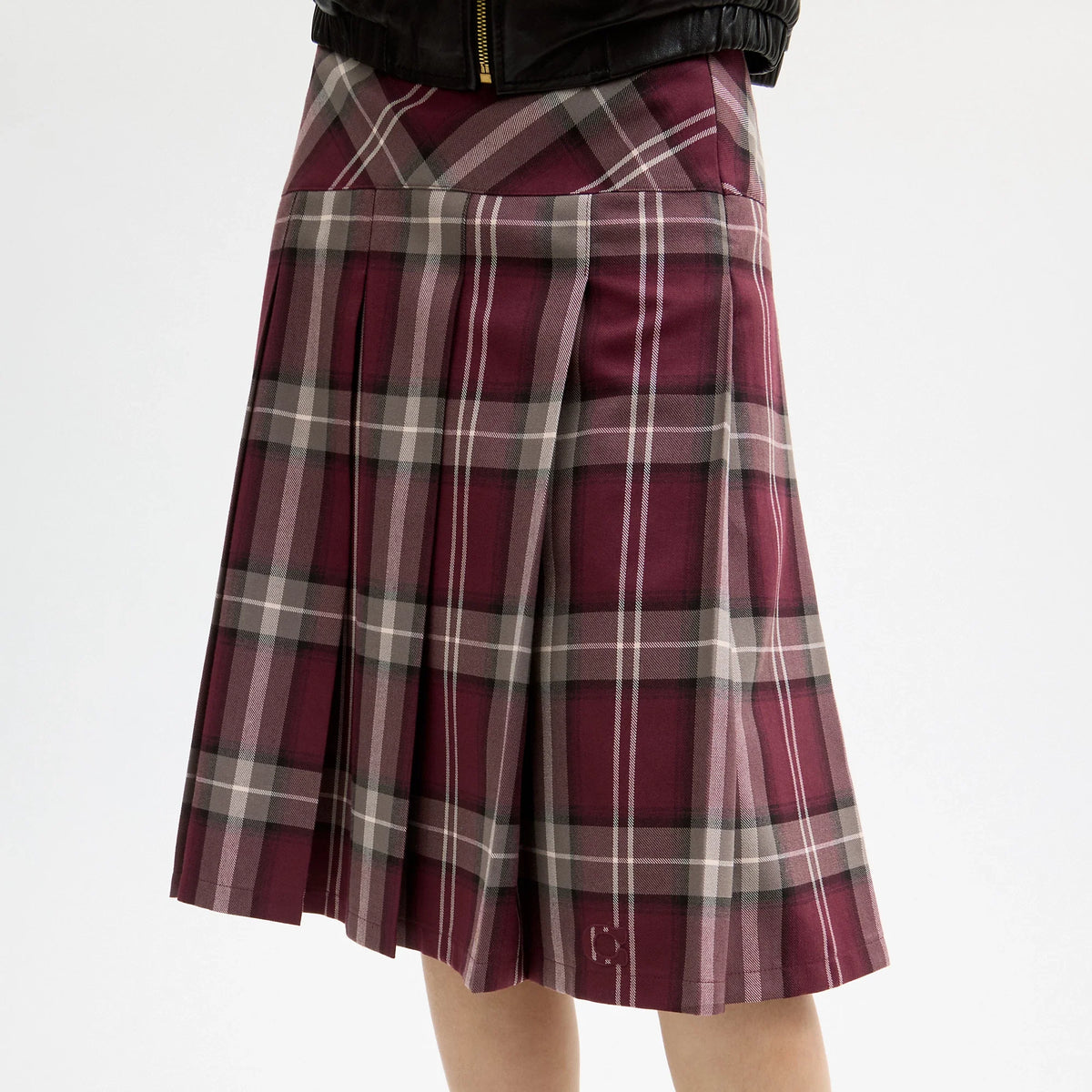 Coach Outlet Pleated PlaID MIDi Skirt