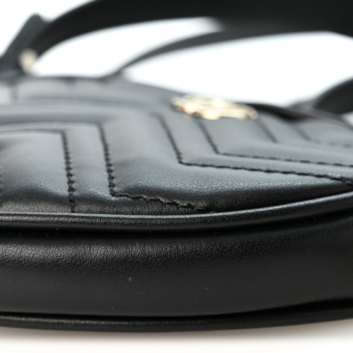 Calfskin Matelasse Mini GG Marmont Heart Shoulder Bag Black