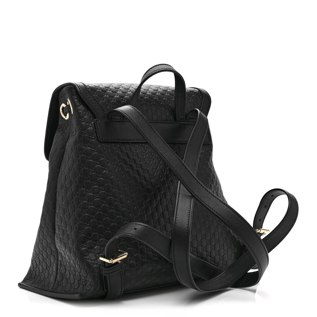Microguccissima Drawstring Backpack Black