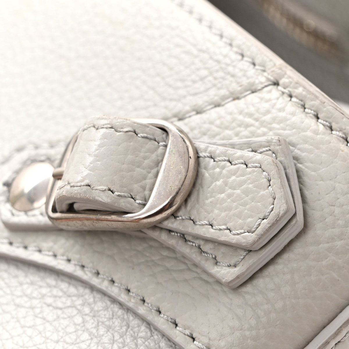 Grained Calfskin Neo Classic Silver Hardware S City Light Grey
