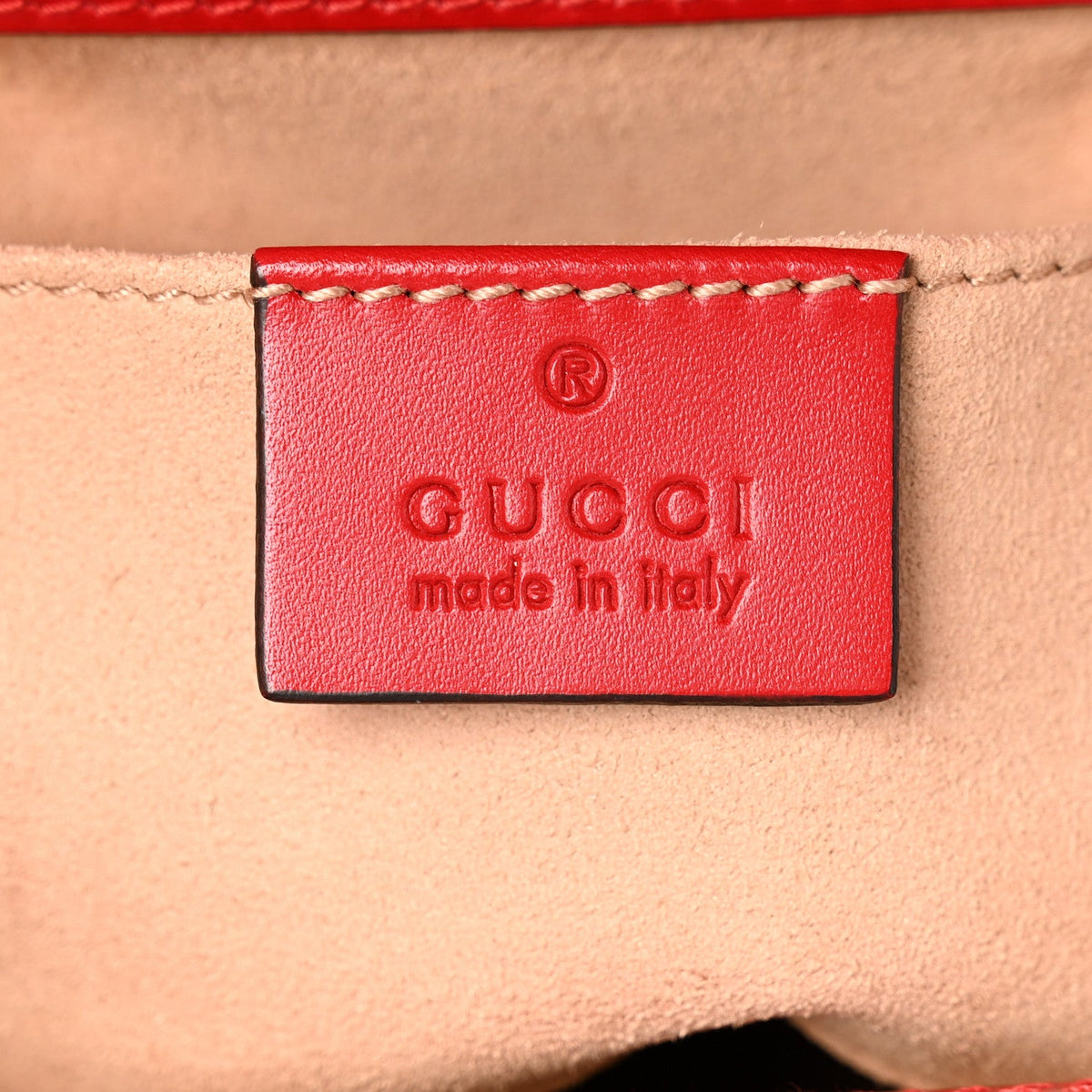 Guccissima Small Padlock Shoulder Bag Hibiscus Red