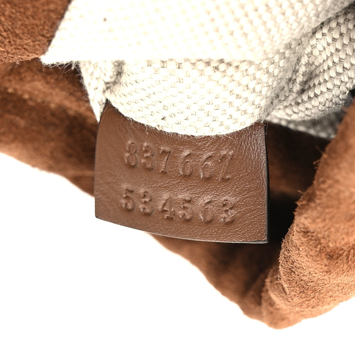 Suede Shearling Nano Pouch Keyring Bag Charm Brown