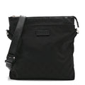 Nylon Monogram Dollar Calfskin Flat Messenger Bag Black