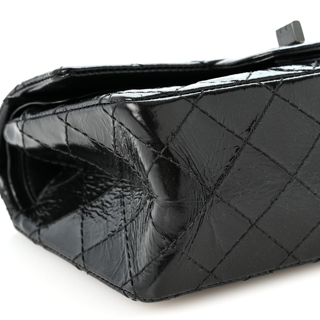 Aged Calfskin Quilted 2.55 Reissue 224 Flap So Black