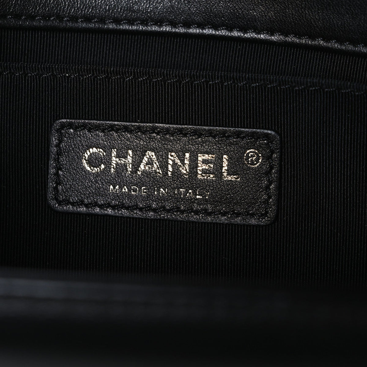 Lambskin Quilted Medium Boy Flap Black