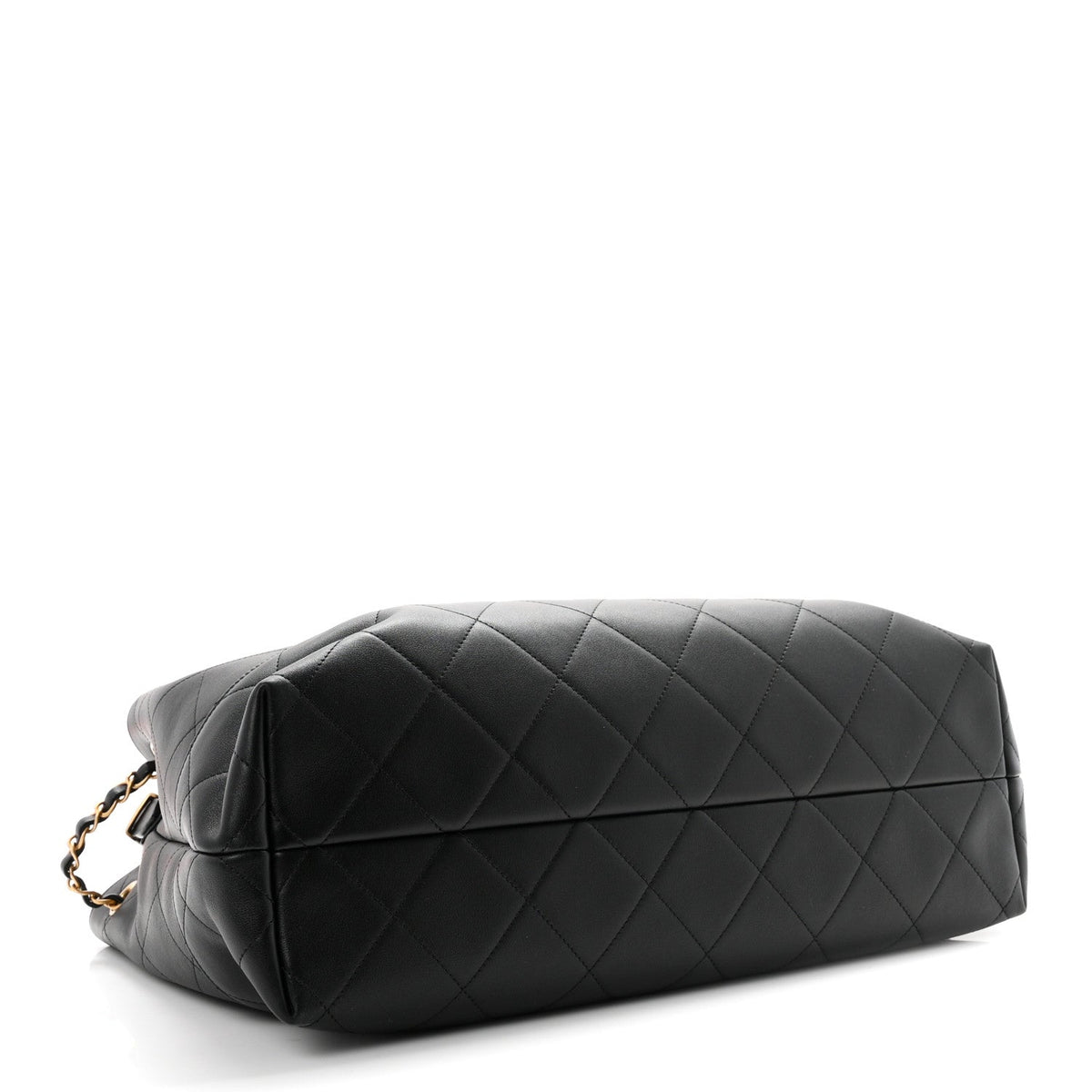 Calfskin Quilted Small Coco Base Shopping Bag Black