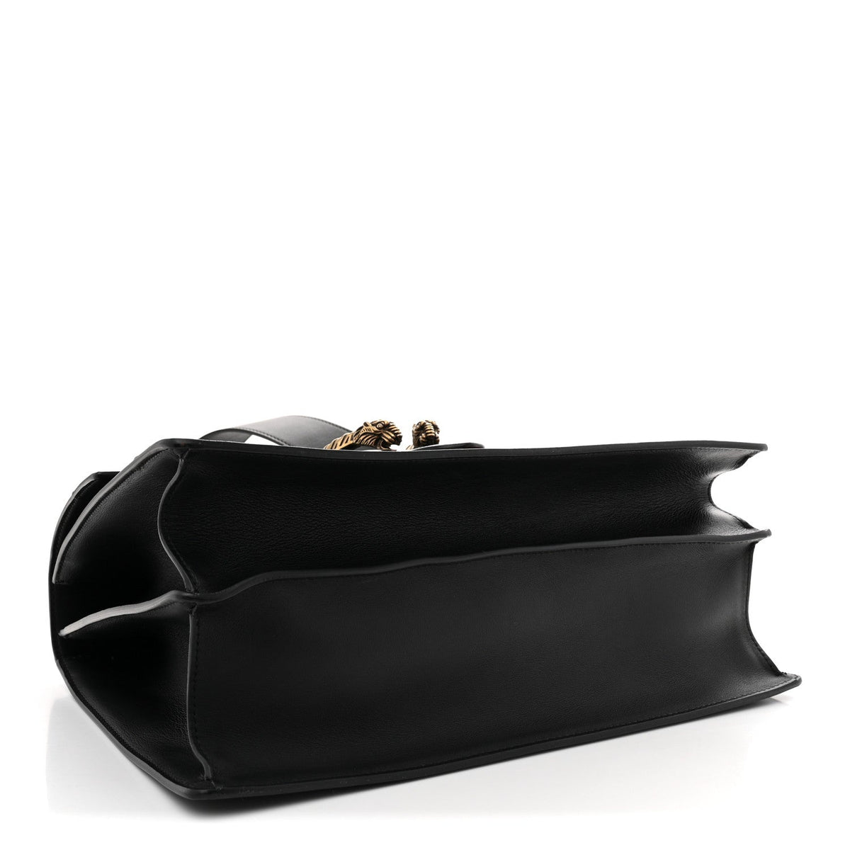 Calfskin Bamboo Web Large Dionysus Top Handle Bag Black Bright Evergreen Hibiscus Red