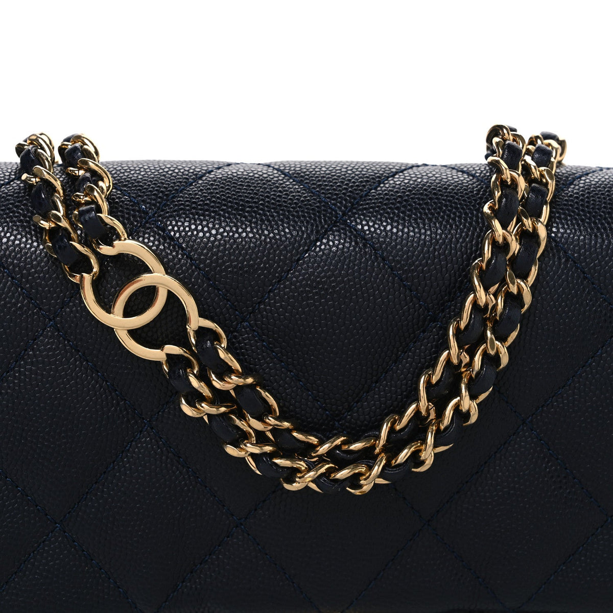 Caviar Quilted Mini CC You Flap Navy