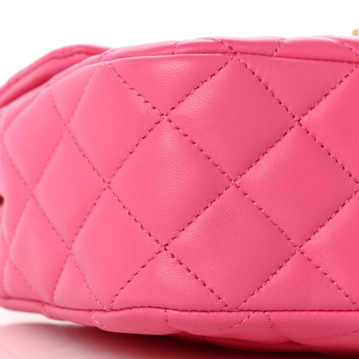 Lambskin Enamel Quilted Small Coco Hearts Flap Pink