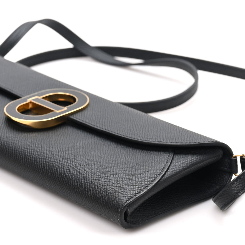 Epsom Enamel Maillon Wallet To Go Black