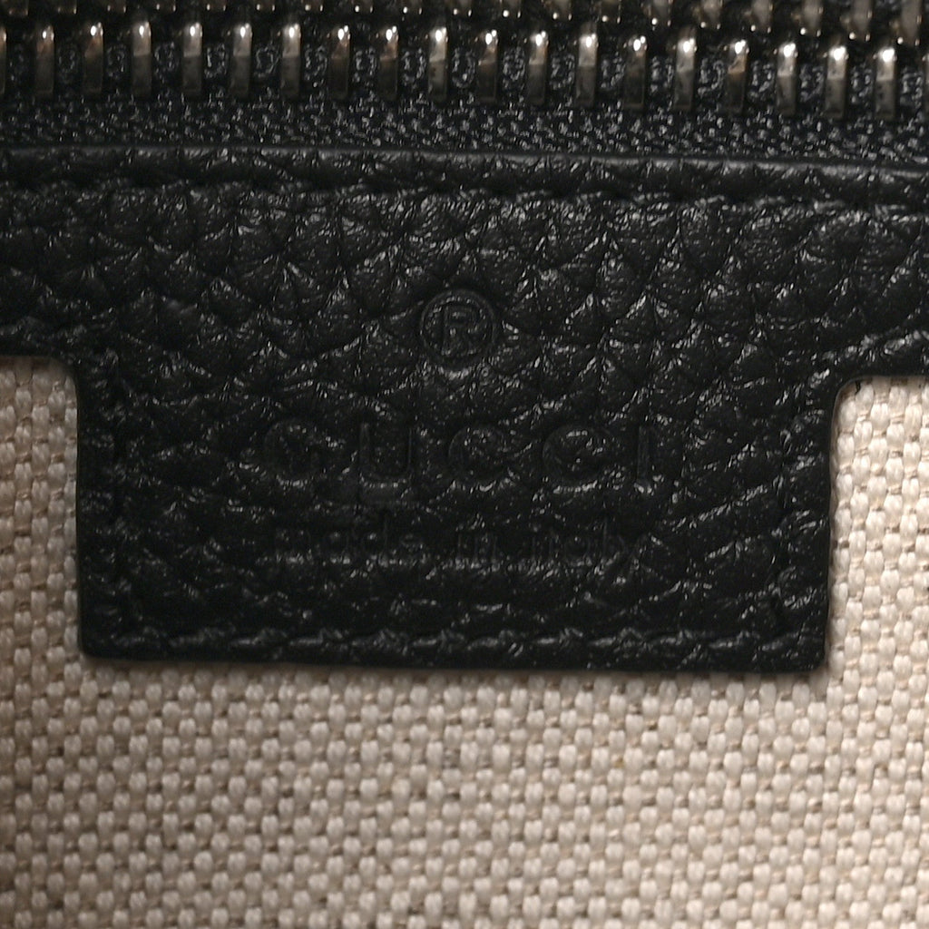 Monogram Jumbo GG Textured Dollar Calfskin Crossbody Bag Black