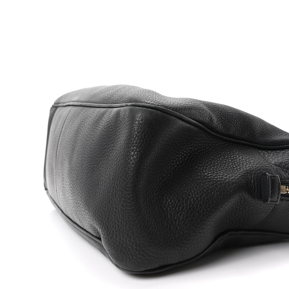 Pebbled Calfskin Medium Soho Bowler Black