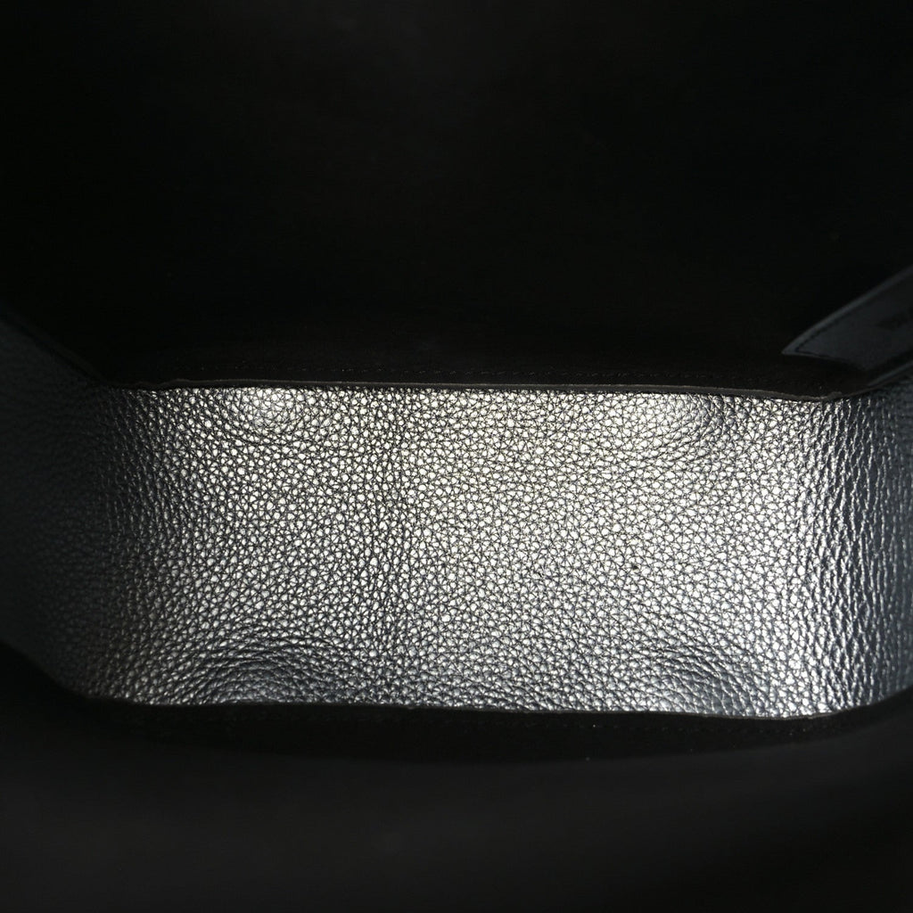 Metallic Calfskin XS Tool 2.0 North-South Tote Silver