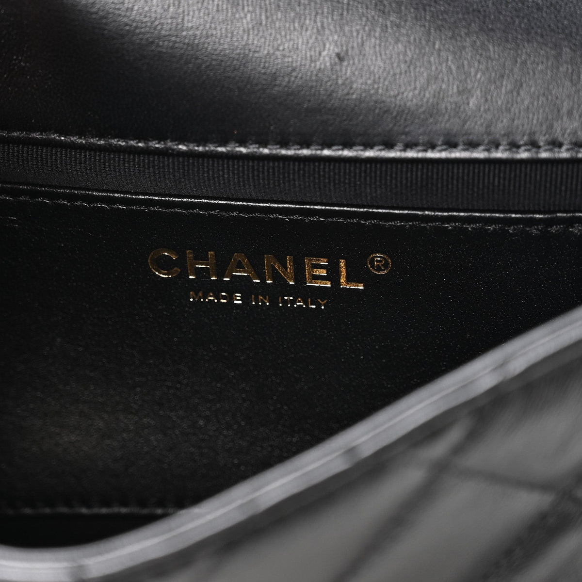 Lambskin Quilted Bijoux Chain Mini Top Handle Flap Black