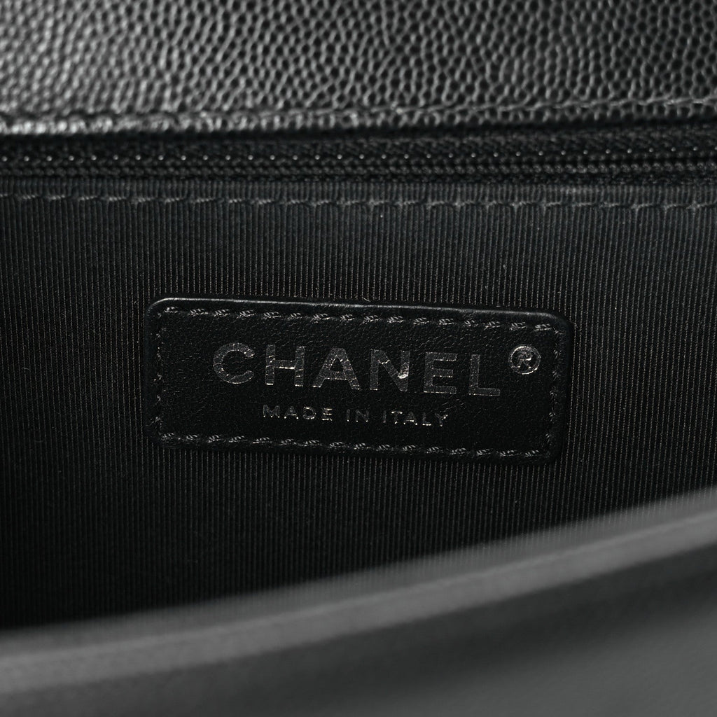 Caviar Quilted New Medium Boy Flap Black