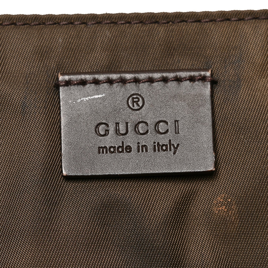GG Plus Monogram Messenger Diaper Bag Dark Brown