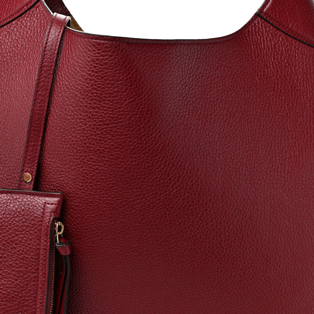 Soft Grained Calfskin Maxi B Hobo Rosso