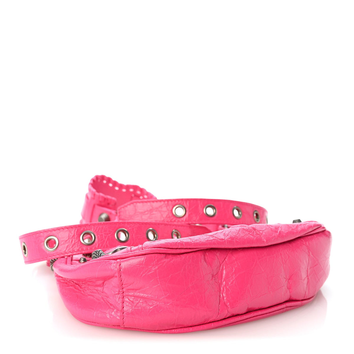 Agneau Arena Le Cagole Shoulder Bag XS Violet Fuxia