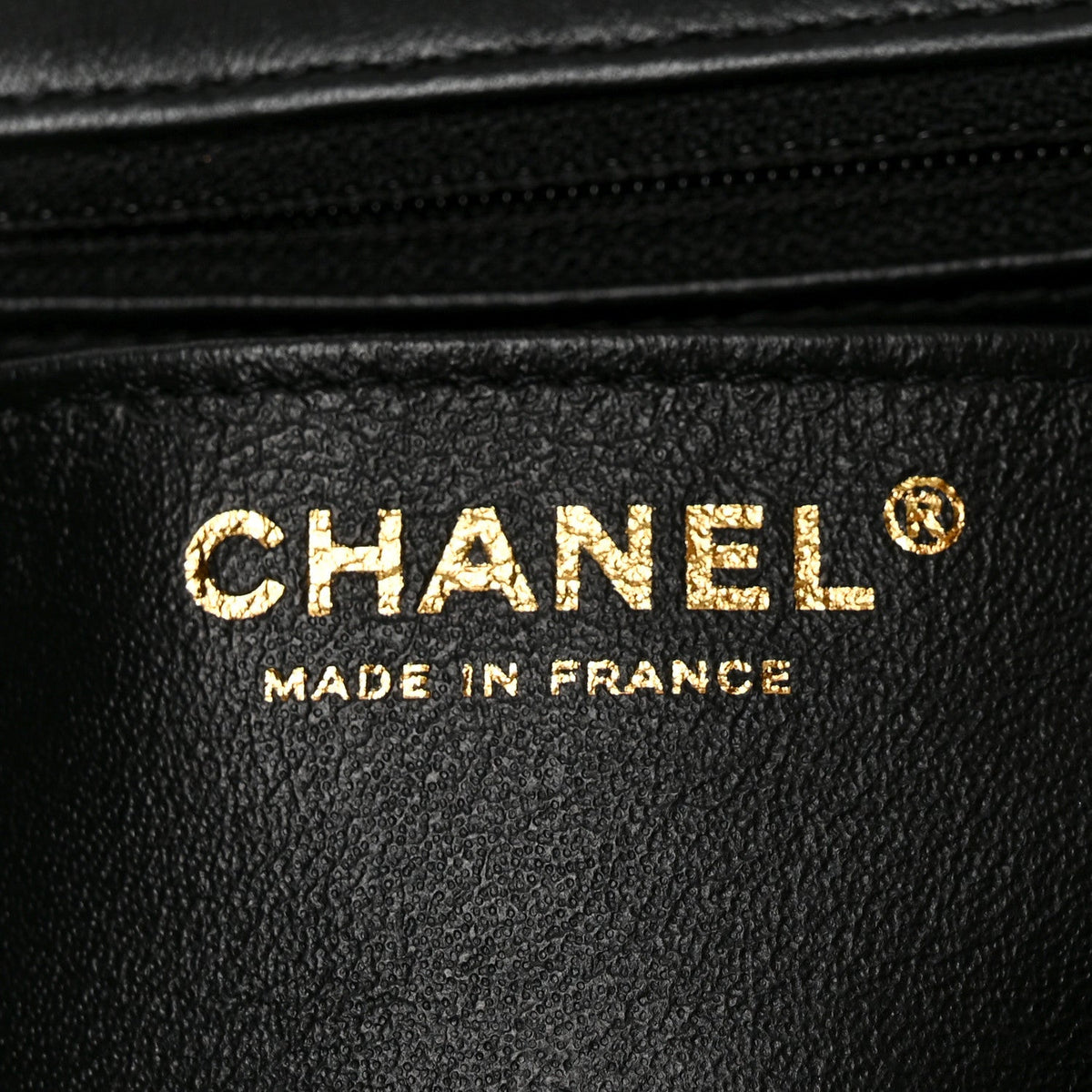 Lambskin Quilted Mini Coco Charms Rectangular Flap Black