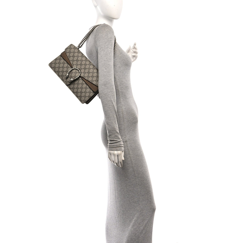 GG Supreme Monogram Small Dionysus Shoulder Bag Taupe