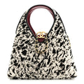 Pony Hair Printed Chic Lady Small Shopping Tote White Black
