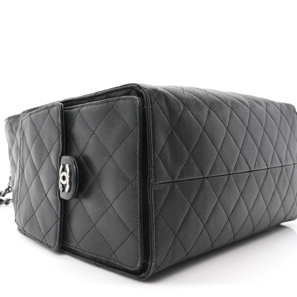Caviar Quilted Medium Chanel 25 Handbag Black