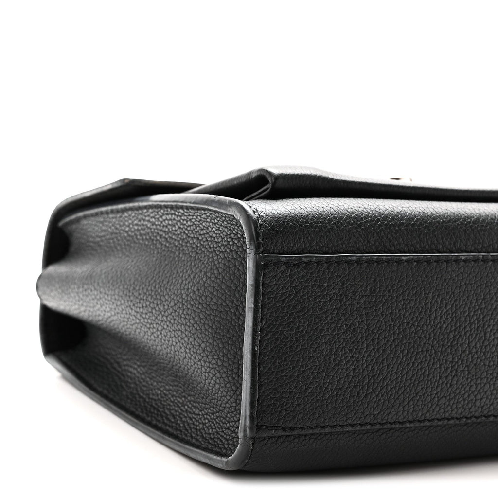 Soft Calfskin Mylockme Chain Bag BB  Black