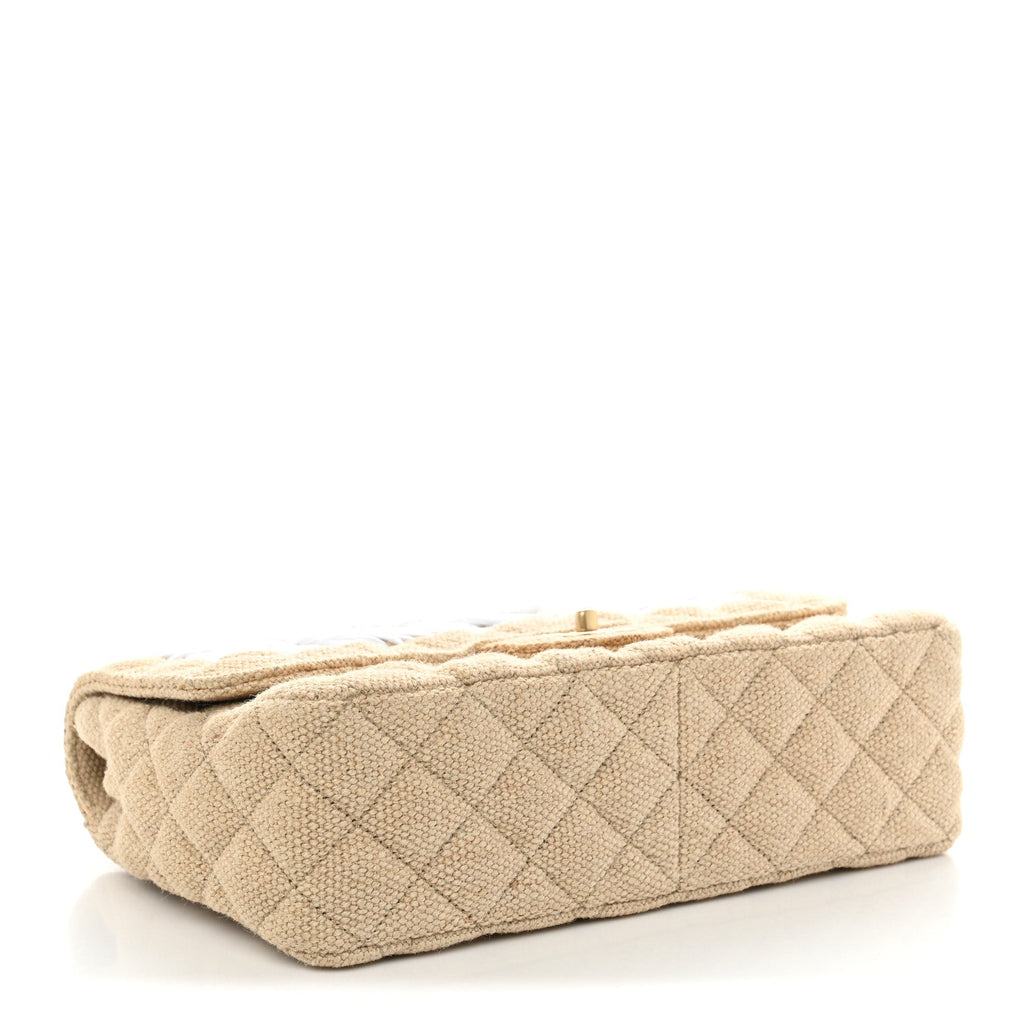 Tweed Raffia Coco Country Jumbo Flap