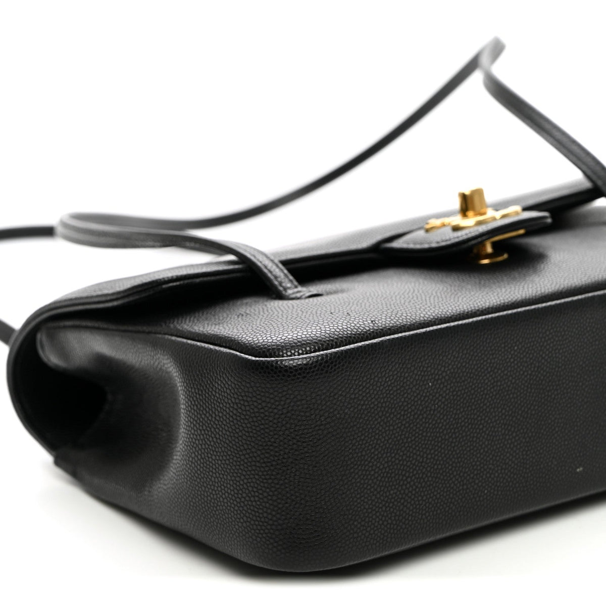Shiny Caviar Preppy Coco Small Flap Black