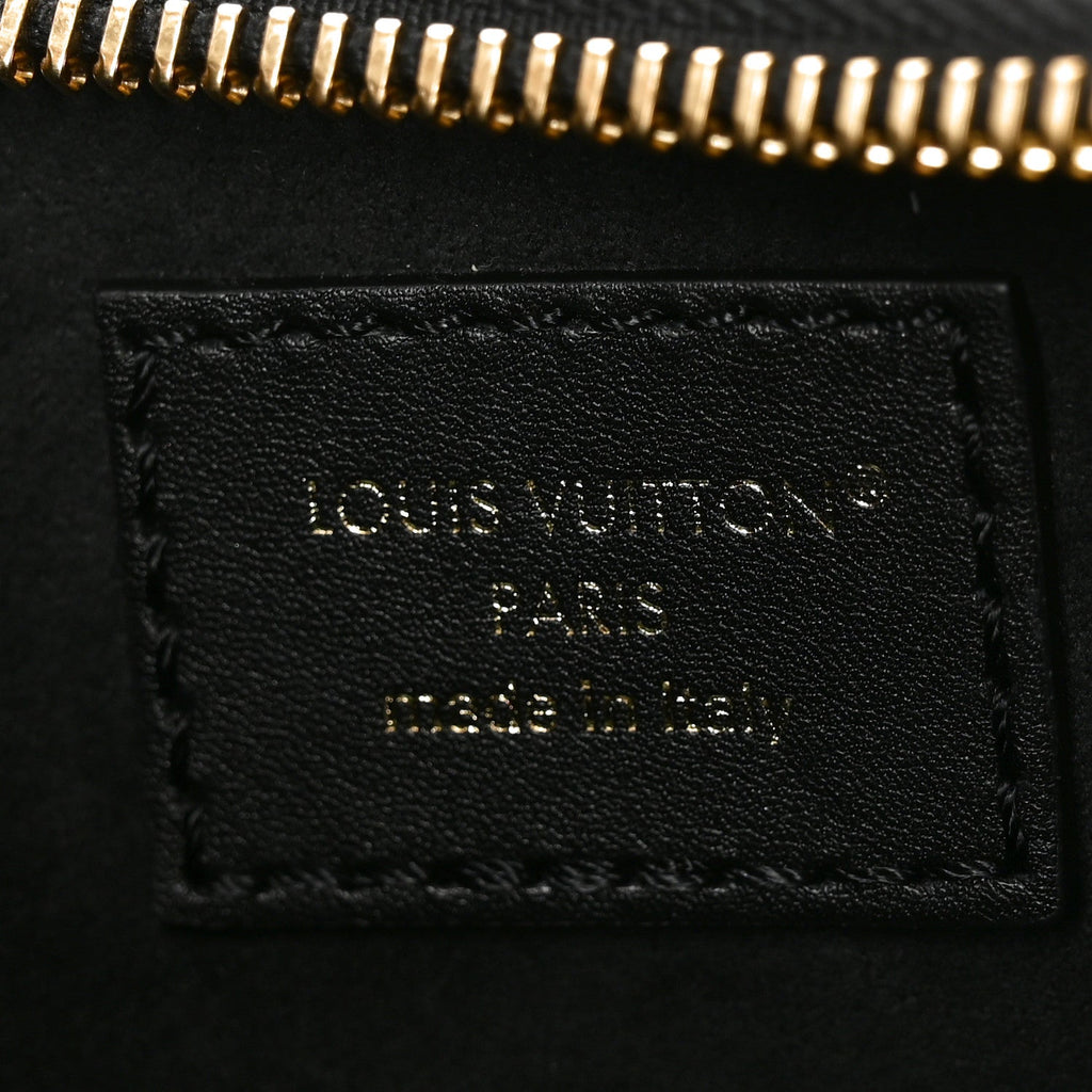 Calfskin LV Bloom Pochette Black