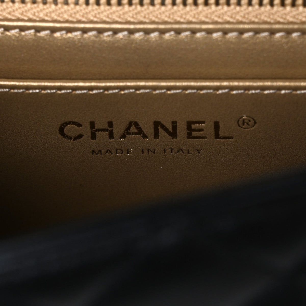 Lambskin Quilted Enamel Mini Rectangular Pearl Crush Flap Black