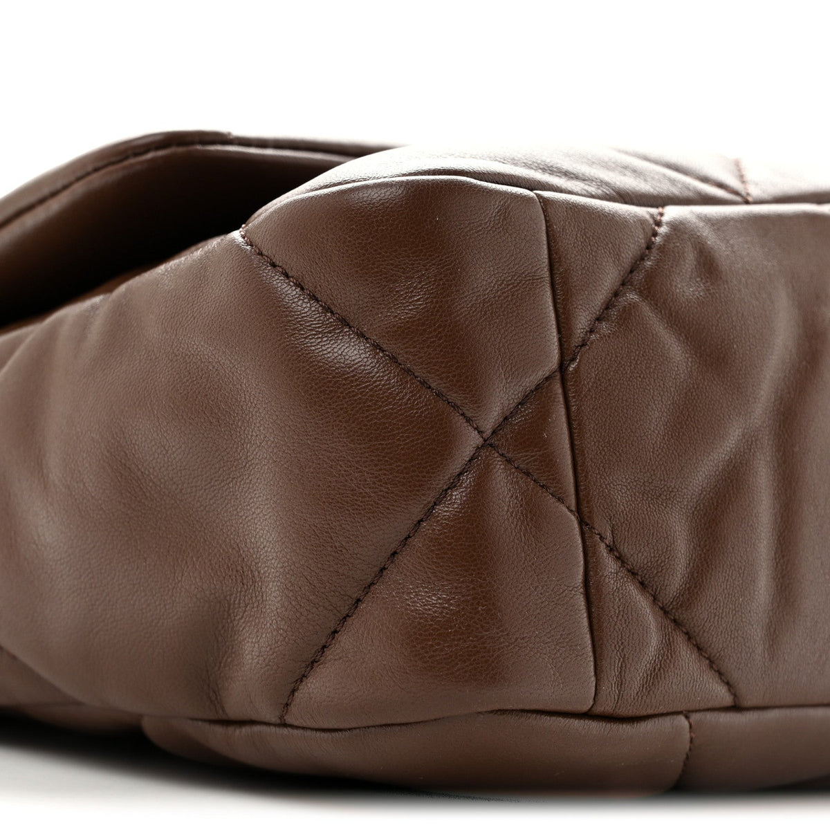Lambskin Quilted Medium Chanel 19 Flap Dark Brown