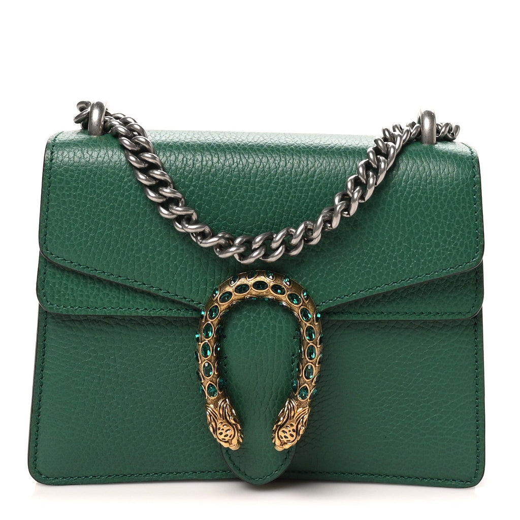 Calfskin Mini Dionysus Shoulder Bag Emerald
