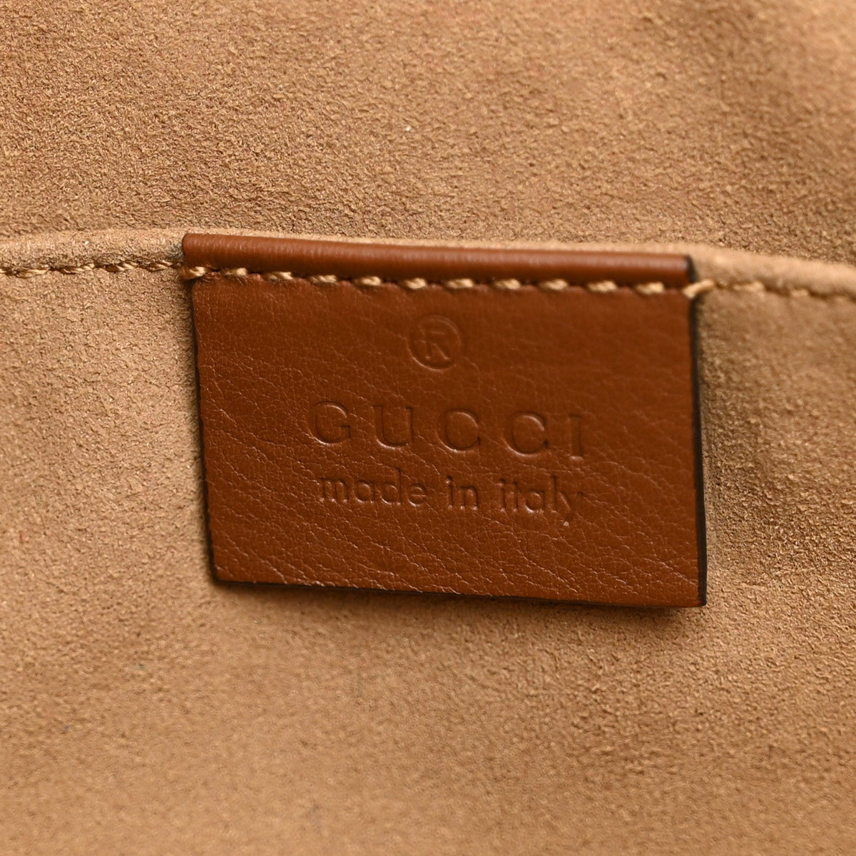 GG Supreme Monogram Calfskin Small Padlock Tote Beige Ebony Tuscany