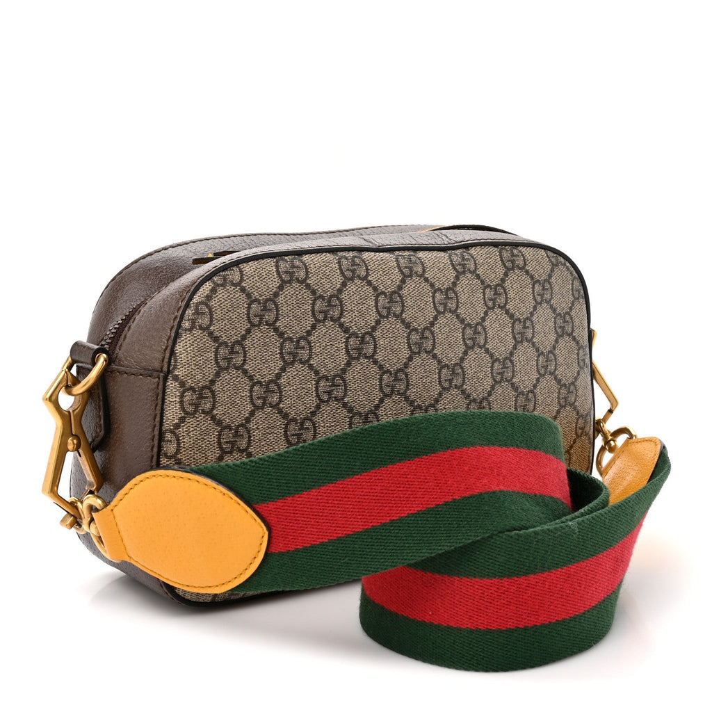 GG Supreme Monogram Web Neo Vintage Shoulder Bag Beige New Acero Crop